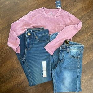 All New Boys Casual Wear 2 Lee Jeans 1 Long Sleeve J Crew Shirt